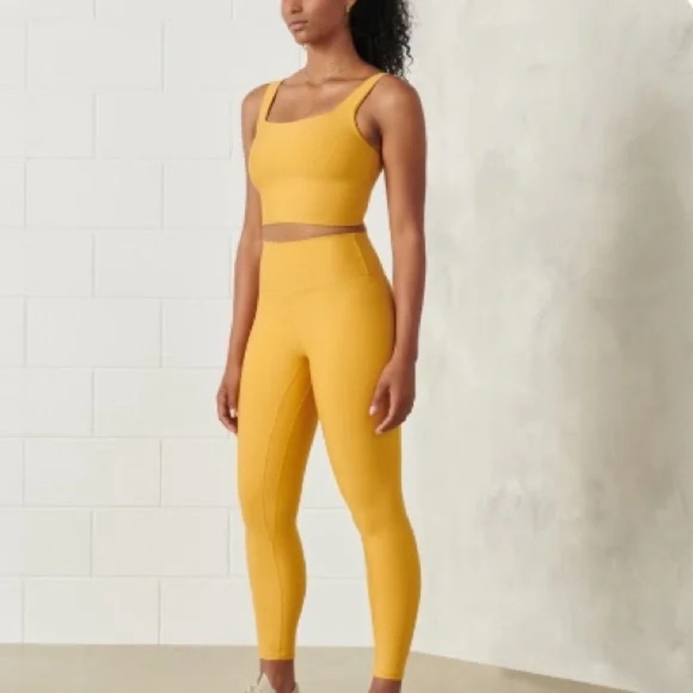 Abercrombie and Fitch Leggings and Tank set - Gold/Yellow - S short/S
